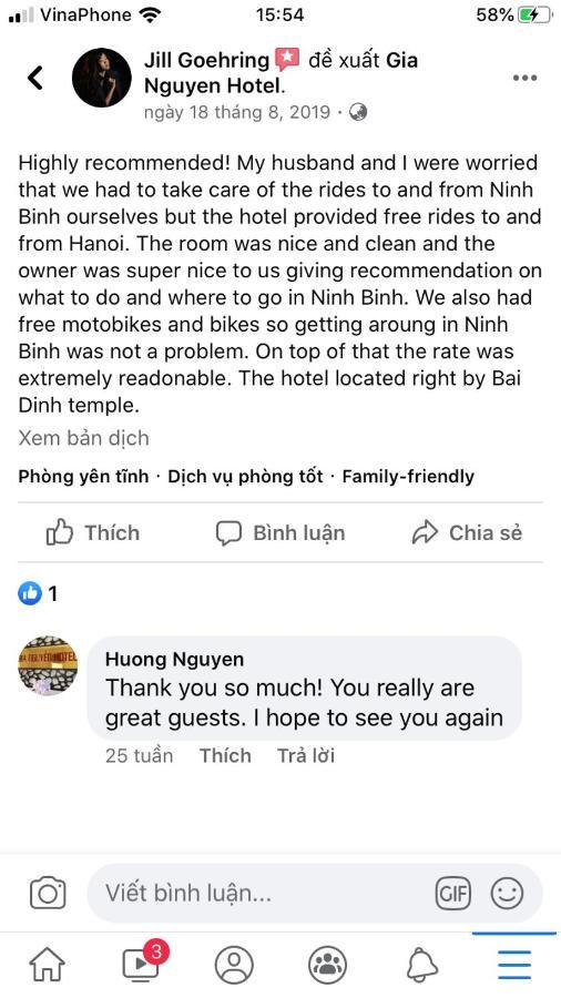 Gia Nguyen Hotel Ninh Bình Exteriör bild